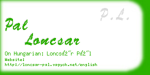 pal loncsar business card